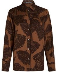 KARL LAGERFELD - Long-Sleeves Fan-Print Shirt - Lyst