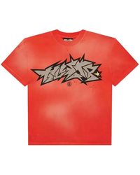 HELLSTAR - Crack-Print Graphic T-Shirt - Lyst