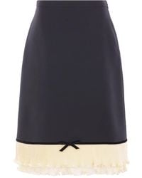 Valentino Garavani - Pleated-Trim Bow Skirt - Lyst