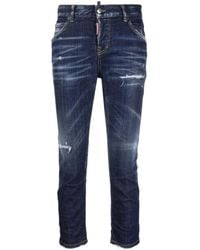 DSquared² - Jennifer Cropped-Jeans - Lyst