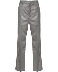 Acne Studios - Pressed-Crease Mélange Straight-Leg Trousers - Lyst