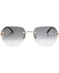 Cartier - Signature C Rimless Sunglasses - Lyst