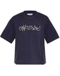 Off-White c/o Virgil Abloh - T -Shirt mit bestickten Logo - Lyst