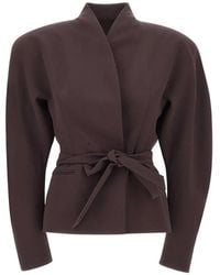 ANDAMANE - Margaux Belted-Waist Jacket - Lyst