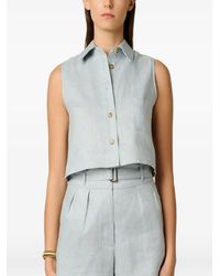 Hevron - Chemise Crop Katja À Design Sans Manches - Lyst