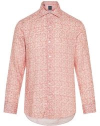 Barba Napoli - Floral-Print Linen Shirt - Lyst