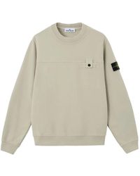 Stone Island - 6100038 Brushed Organic-Cotton Fleece Sweatshirt - Lyst