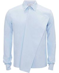 JW Anderson - Draped-detailing Cotton Shirt - Lyst