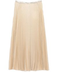 JOSEPH - Essai Lamé Pleated Midi Skirt - Lyst