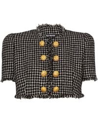 Balmain - &ホワイト フレイド ジャケット - Lyst