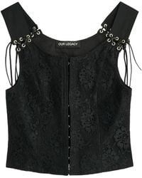 Our Legacy - Tough Lace-Overlay Eyelet-Detail Vest - Lyst
