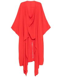 Yohji Yamamoto - Draped Dolman-Sleeve Coat - Lyst