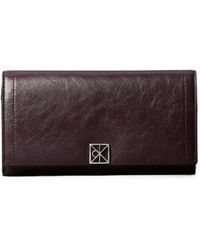 Calvin Klein - Logo-Plaque Foldover Wallet - Lyst