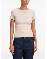 EVER NEW - Rebecca Scallop-Trim T-Shirt - Lyst