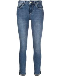 Liu Jo - Schmale Cropped-Jeans - Lyst