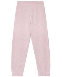 Ganni - Elastic-Cuff Cotton Trousers - Lyst