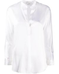 Vince - Open Neck Loose Fit Blouse - Lyst