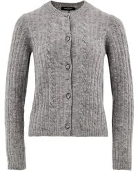 Gran Sasso - Cable-Knit Long-Sleeve Cardigan - Lyst