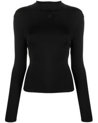 Courreges - Mock-neck Stretch-jersey Top - Lyst