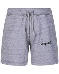 DSquared² - Logo-Embroidered Drawstring Shorts - Lyst