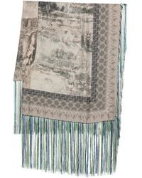 Pierre Louis Mascia - Aloeuw Printed Fringe-Edge Scarf - Lyst