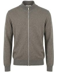 Brunello Cucinelli - Cashmere Zipped Cardigan - Lyst