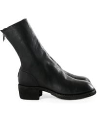 Guidi - Rear-Zip Leather Ankle Boots - Lyst
