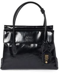 Miu Miu - Borsa A Mano Vitello Shine - Lyst