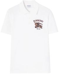 Burberry - Polo En Coton À Motif Knight Check - Lyst