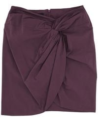 FEDERICA TOSI - Knotted Mini Skirt - Lyst