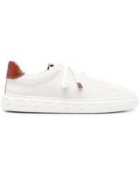 Versace - Greca Low-Top Leather Sneakers - Lyst