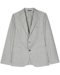 Peserico - Single-breasted Mélange-effect Blazer - Lyst
