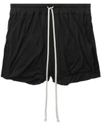 Rick Owens - Side-slits Cotton Shorts - Lyst