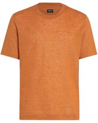 Zegna - Fine-knit Linen T-shirt - Lyst