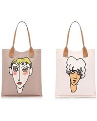 ODEEH - Borsa Tote Con Stampa Grafica - Lyst