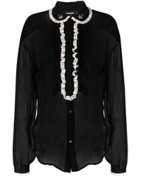 DSquared² - Blouse Met Ruches - Lyst