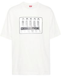 KENZO - Printed Leather Ballet Flats - Lyst