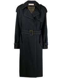 Marni Trenchcoat Met Ceintuur - Blauw