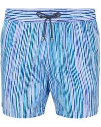 Patrick Assaraf - Striped Swim Shorts - Lyst
