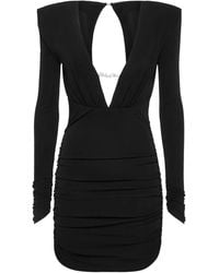 Philipp Plein - Plunging V-Neck Mini Dress - Lyst
