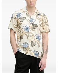 Lindbergh - Floral-Print Short-Sleeve Shirt - Lyst
