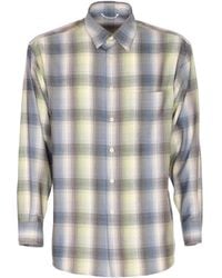 AURALEE - Checked Wool Shirt - Lyst