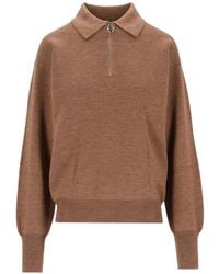 Grifoni - Zip-Fastening Polo-Collar Sweater - Lyst