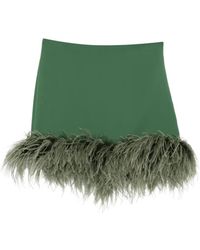 P.A.R.O.S.H. - Minijupe À Détails De Plumes - Lyst