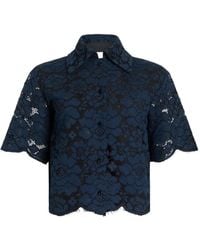 Patou - Lace Short-Sleeves Shirt - Lyst