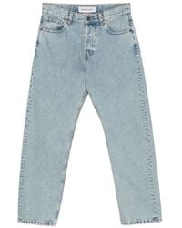 Amaranto - Faded Straight-Leg Jeans - Lyst