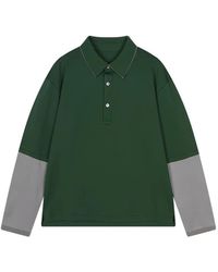 CROQUIS - Mock-Layer Long-Sleeve Polo Shirt - Lyst