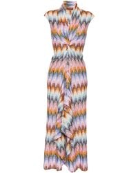 Missoni - Zigzag Pattern Long Dress - Lyst