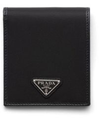 Prada - Re-nylon And Saffiano Bi-fold Wallet - Lyst