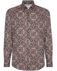 Brunello Cucinelli - Chemise À Boutonnière Sur Le Devant - Lyst